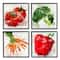 Stupell Industries Splash Color Farm Vegetables Red Green Orange,12" x 12"